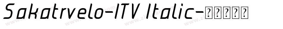 Sakatrvelo-ITV Italic字体转换